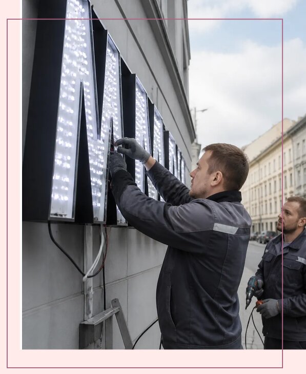 Изготовление и монтаж светодиодных LED вывесок в Череповце